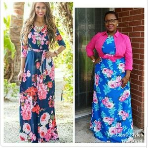 Flower Print Maxi Dress